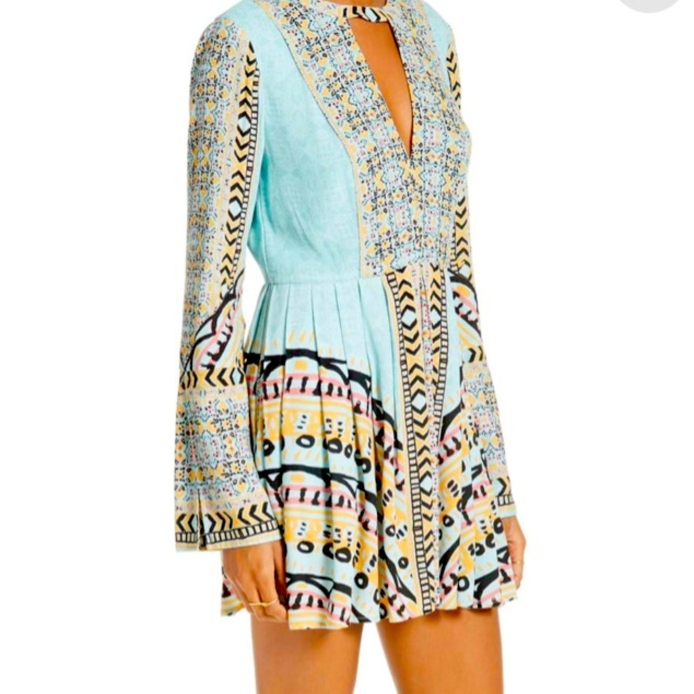 Tegan Border Print Mini Dress